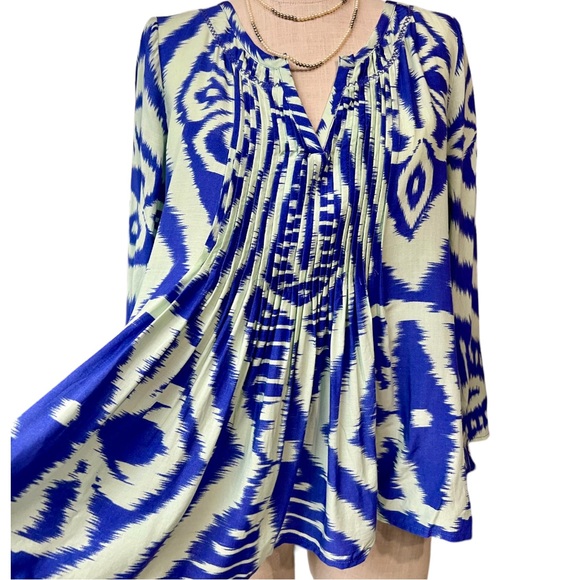 Anthropologie Tops - Anthropologie Tops Vanessa Virginia Boho Mahdia Ikat Blouse